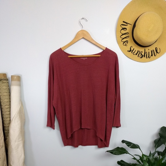 Eileen Fisher Linen Dolman Sleeve Blouse M - Picture 3 of 7